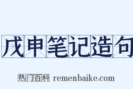 戊申笔记造句是什么意思的图片